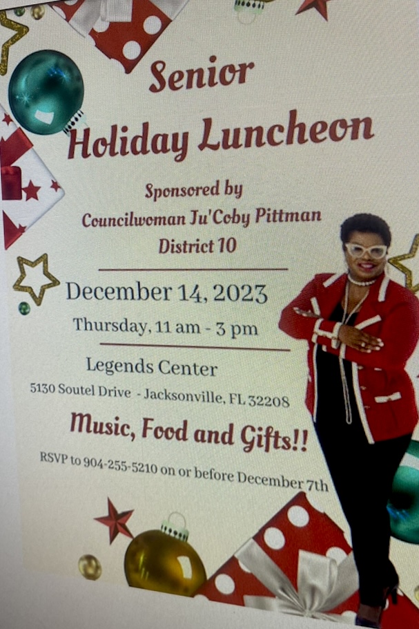 Senior Holiday Luncheon Sponsored by Councilwoman Ju'Coby Pittman District 10 