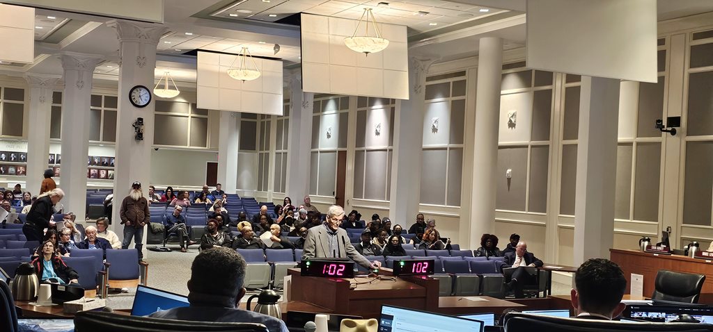 A member of the Biscayne Community attending City Council and spoke during public comment regarding 2023-535 and 2023-536.