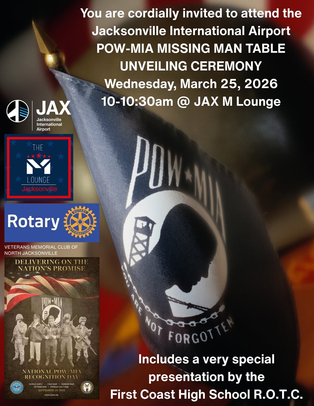 POW-MIA Missing Man Table Unveiling at JIA