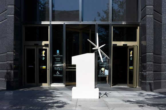 The iconic 1 for One Spark in downtown Jacksonville