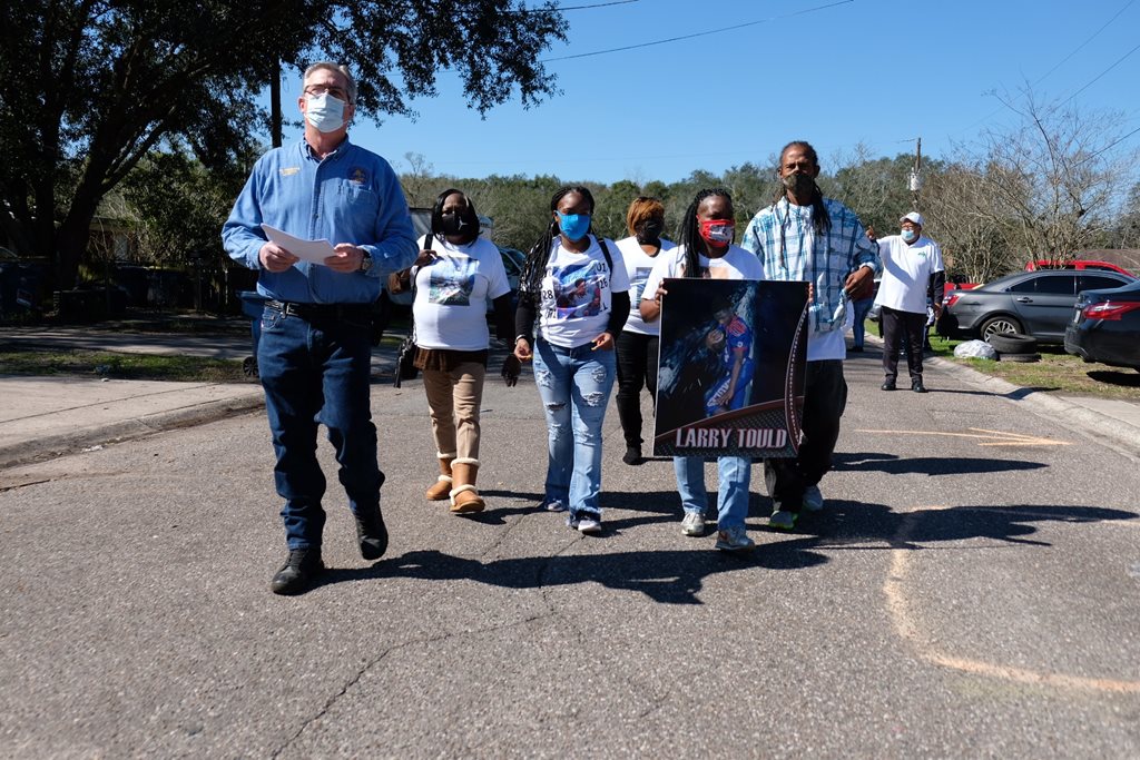 Photo of Council member Al Ferraro, joined by family and friends as they canvased the community