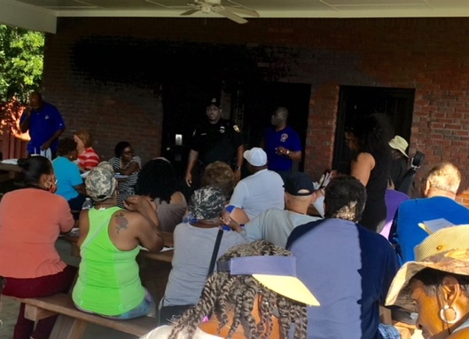 June 5, 2018 photo of Council Member Reggie Gaffney at the Jacobs Way Homeowners Association meeting.