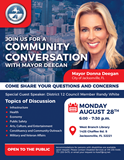 community conversation with mayor deegan flyer