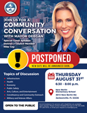 community conversation with mayor deegan flyer