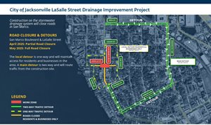 LaSalle Street Drainage Improvement Project Detour Map