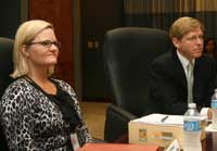 Kerri Stewart and Mayor Peyton