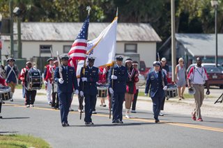 Photo of the Coast Guard Color Guard.