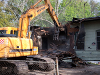 Destroying a house used for criminal activity.