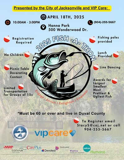 Senior fishing at Hanna Park