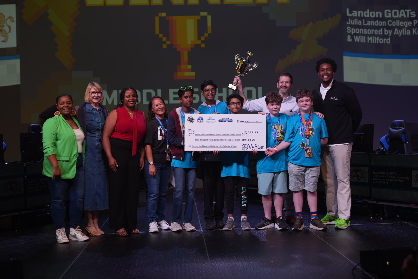 photo of middle school mayors cup winners Landon Middle: Landon GOATs