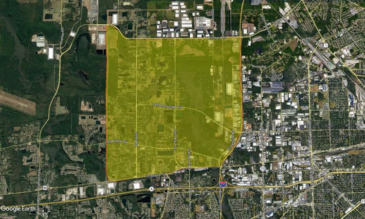 Proposed treatment area between Beaver and Pritchard, and the 295 beltway and Arbee rd