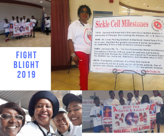 Groups of people at Sickle Cell event