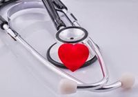 Stethoscope with heart shape at the front