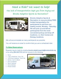 Brooks Rehabilitation Bus Schedule Flyer