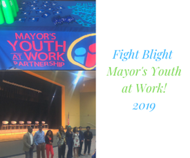 blight booth at the mayor's youth at work partnership event