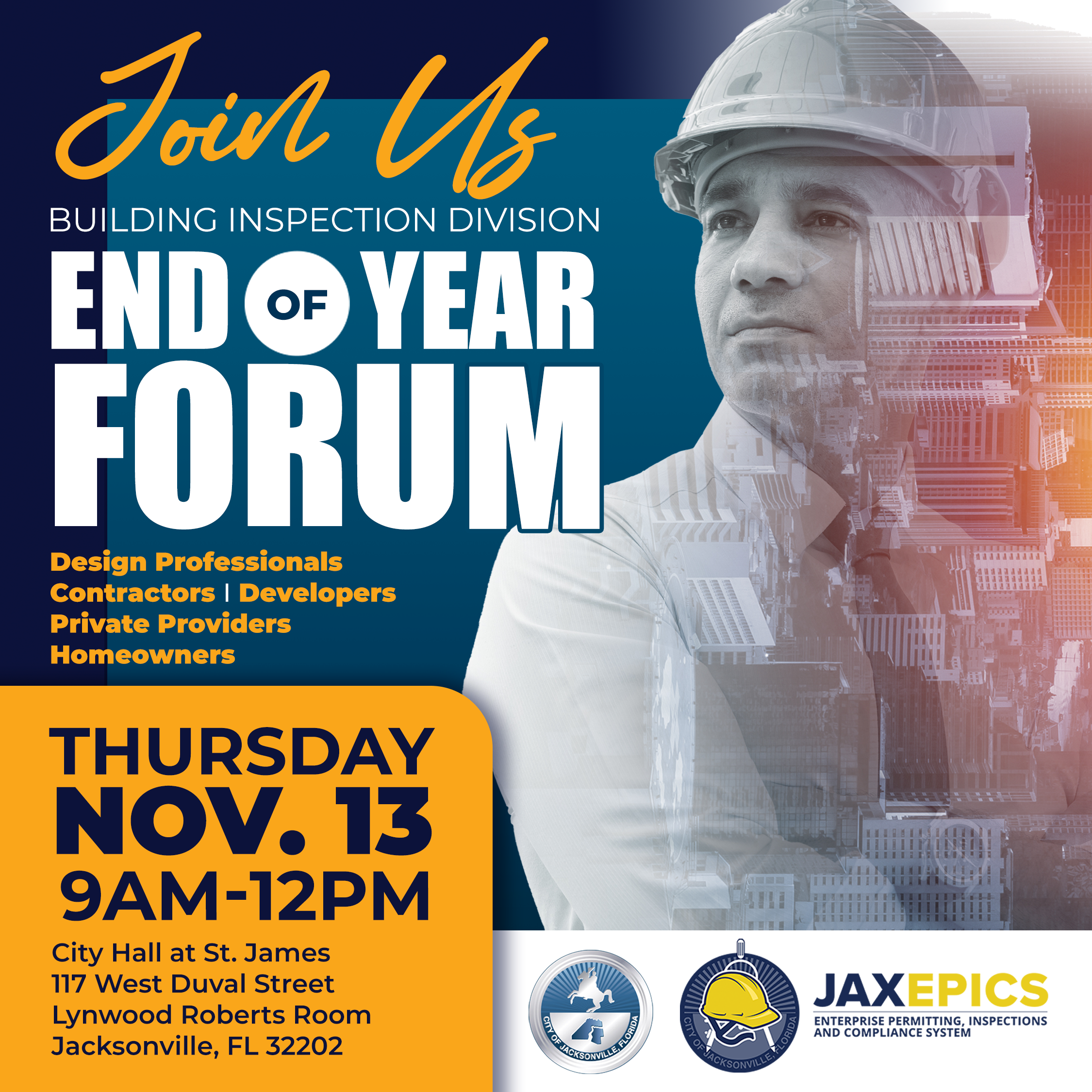 Building Inspection Division End of Year Forum event details