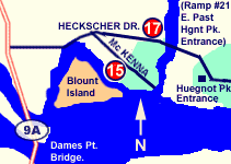 Map to Jim King Park and Boat Ramp