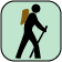 Figure of a Person Walking Icon Indicating Nature Trails