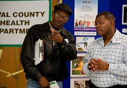 Talking about Project New Ground and Health.