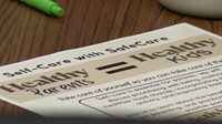 Newspaper with print Self-care