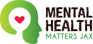 mental health matters jax logo with icon of human head and heart