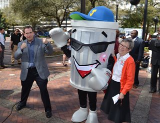 Photo of the Fight the Blight Mascot.