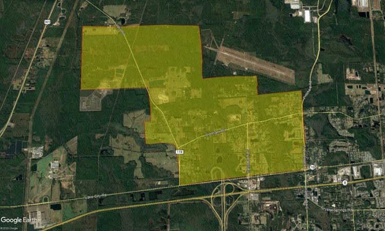 Proposed treatment area defined as the residential areas along Old Plank rd and Otis rd west of Chaffee rd.