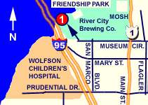 Map to St. Johns Marina