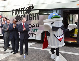 Photo of the Fight the Blight Mascot.